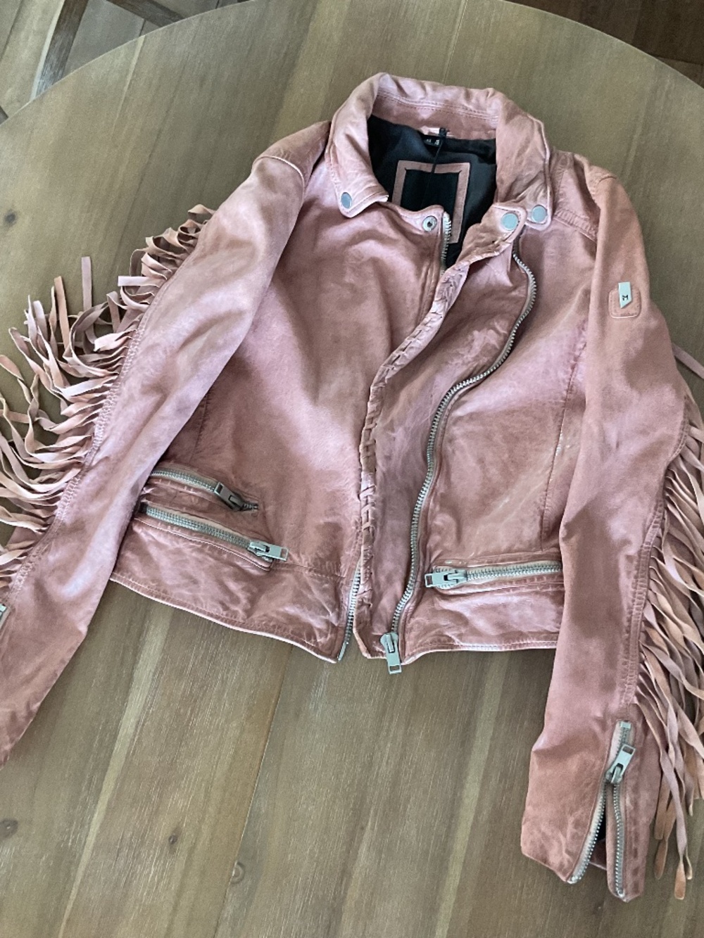 Mauritius - Zoe RF Leather Jacket - Light Pink - New With Tags